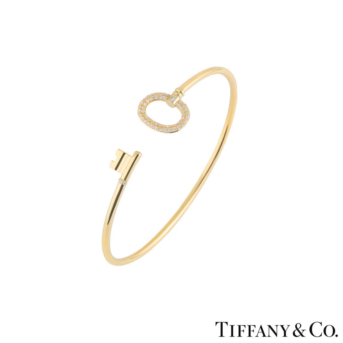 Tiffany & Co. Keys Yellow Gold Wire Bracelet | Rich Diamonds